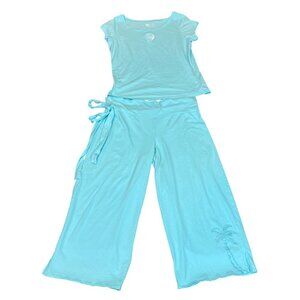 WEST INDIES with LOVE Cotton‎ Capri Pajama Set Top XL Pant L #132P